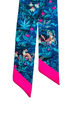 Купить шарф-платок Твилли двухслойный 5х130 см, с полной запечаткой "Ocean fantasy"
