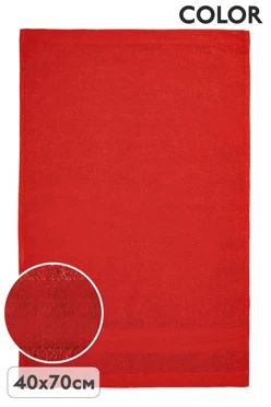 Купить полотенце махровое 40х70 cм (Color), однотонное красное