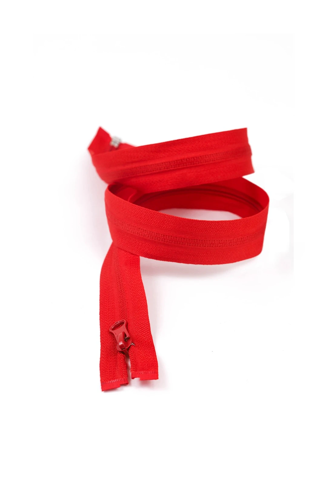 Молния спиральная реверсивная разъемная 80 см, тип 5, красная#4