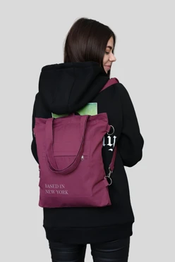 Сумка-рюкзак Бадди из саржи 33х38х4  см, печать с двух сторон#1 Сумка-рюкзак Бадди из саржи 33х38х4  см, печать с двух сторон#1