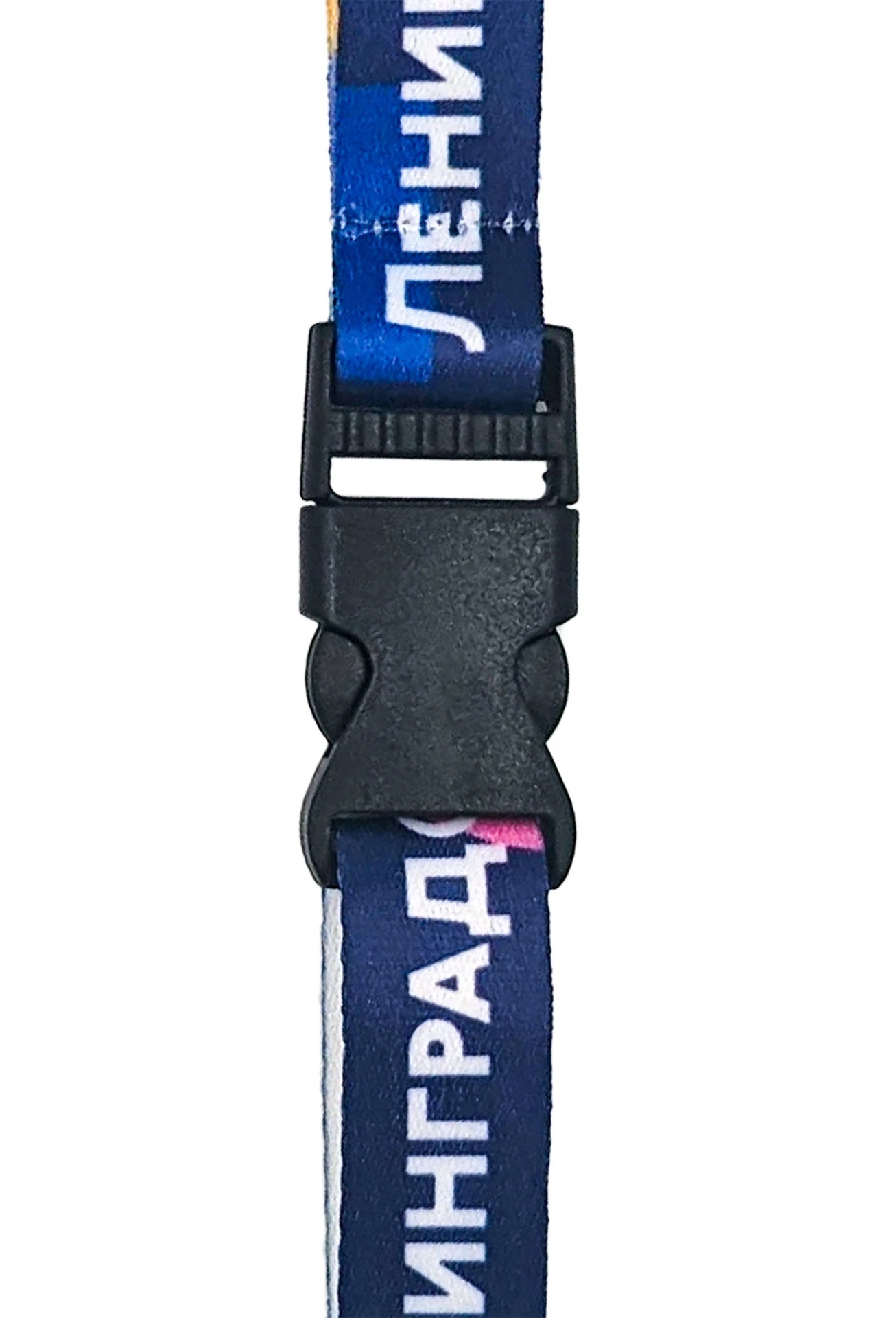 Лента для бейджа блекаут ширина 1,5 см, с трезубцем, с печатью#3