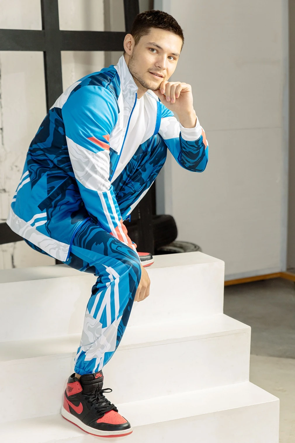 Купить спортивный костюм Стайлинг с полной запечаткой "Sport Squad"