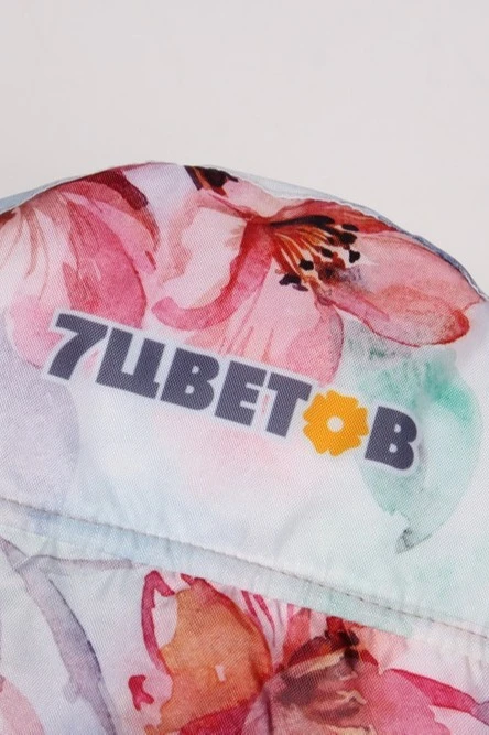 Шапка-ушанка Винтер на флисе детская, с полной запечаткой "7 Flowers"#2