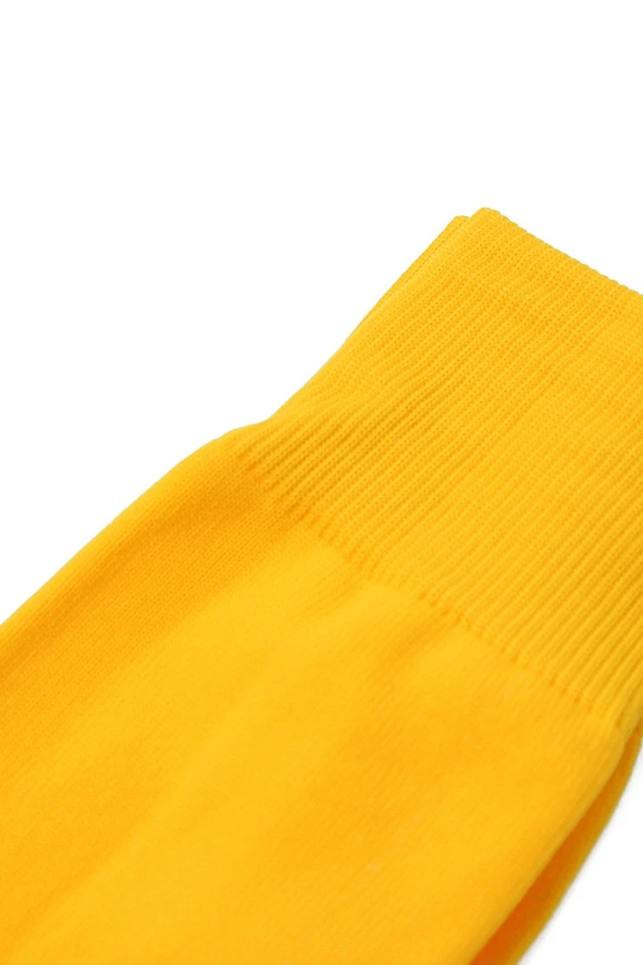 Гетры футбольные взрослые, однотонные жёлтые#6