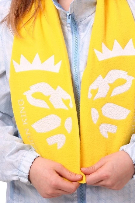 Шарф флисовый однослойный 15х100 см, однотонный "Lion king"#2