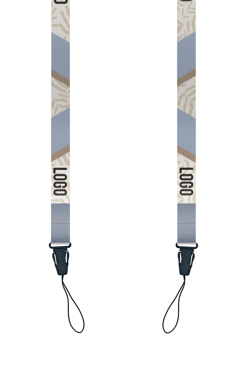 Купить ленту для бейджа блекаут ширина 1,5 см, с клипсой и замком безопасного разрыва, с печатью "Logo 2"