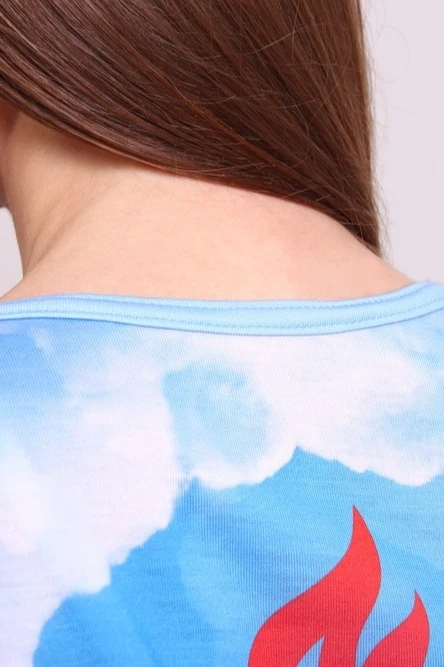 Футболка Гэлэкси женская из ложной сетки с полной запечаткой "Victory da!"#3