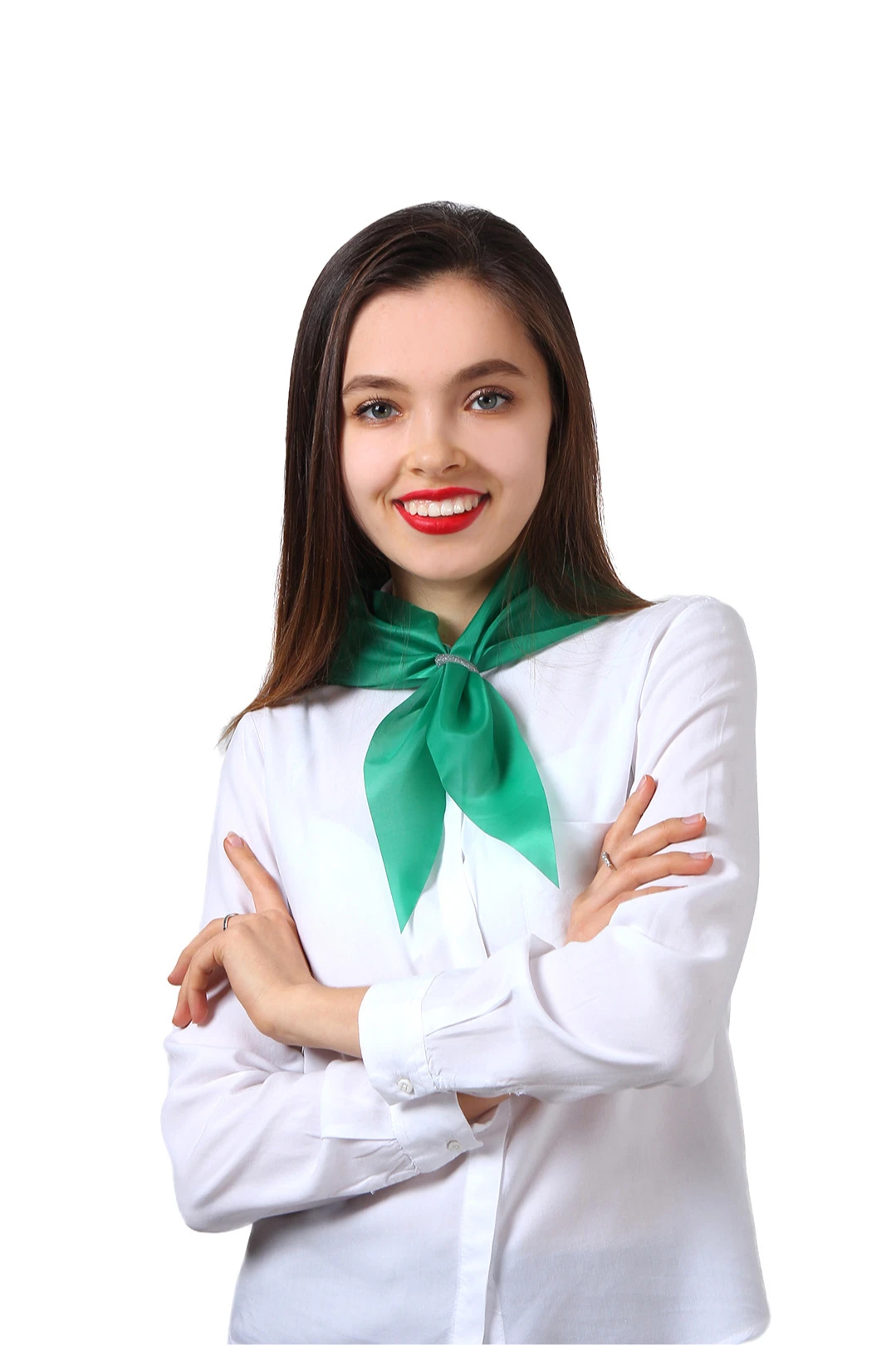 Косынка Лолла из шелка расцвечивания 60х60х90 см, однотонная#5