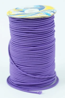 Купить резинку шляпную 100% пэ, 3 мм, фиолетовую