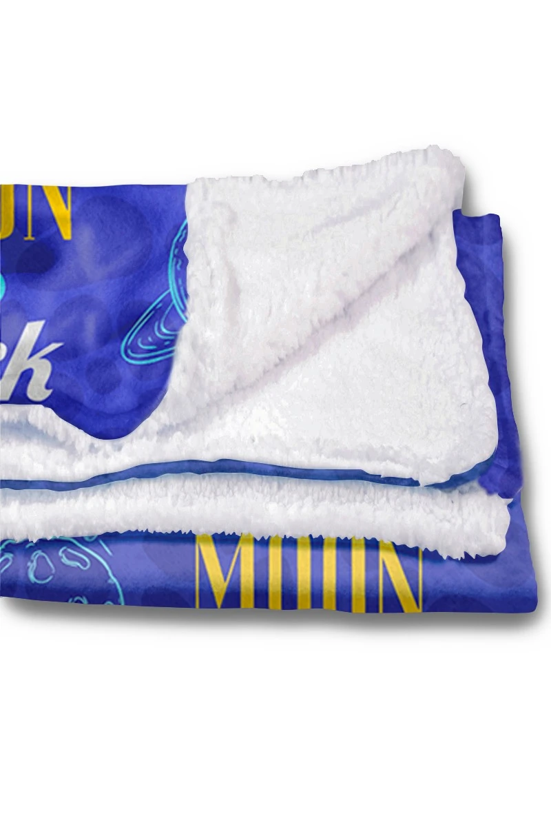 Купить плед Слипи флисовый 140х170 см (двухслойный), с принтом "i love you moon"