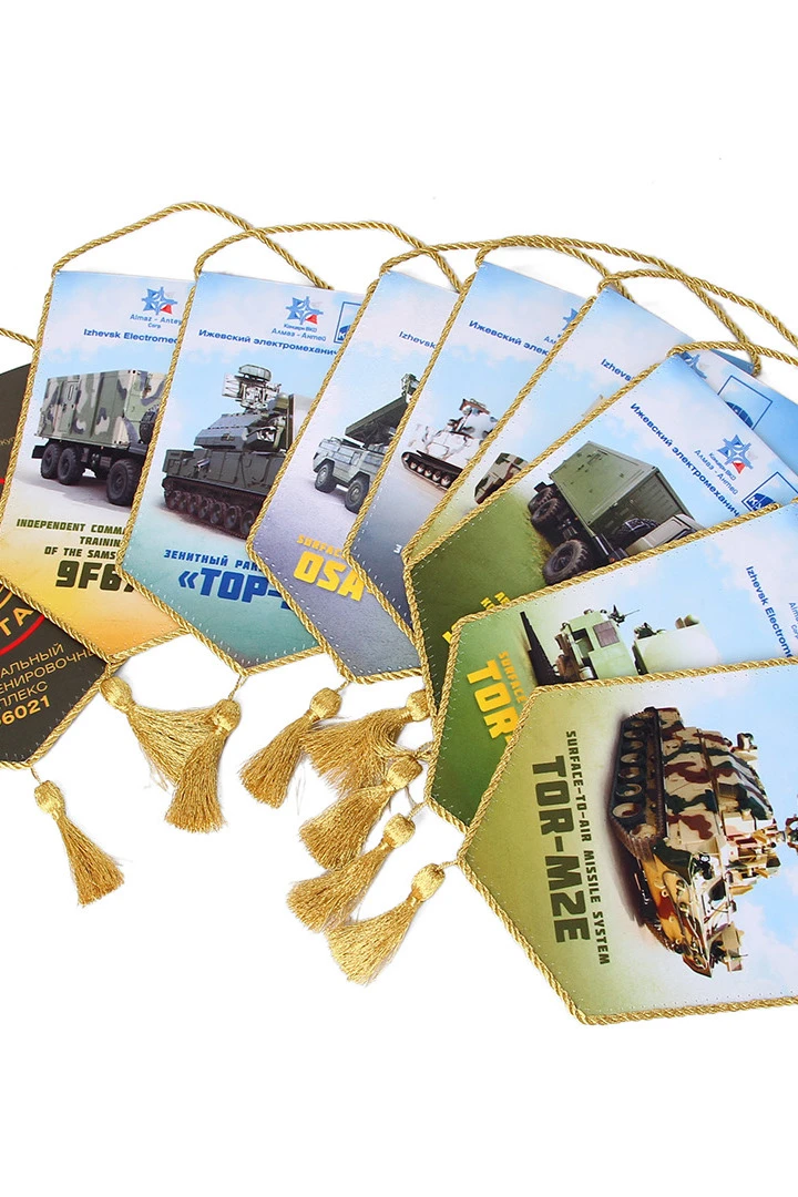 Вымпел Угол печатный из атласа со шнуром и кистью, 15х22 см "TOR-M2K"#3