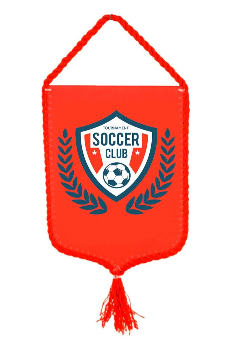 Купить вымпел герб печатный из атласа со шнуром и кистью, 10х15 см