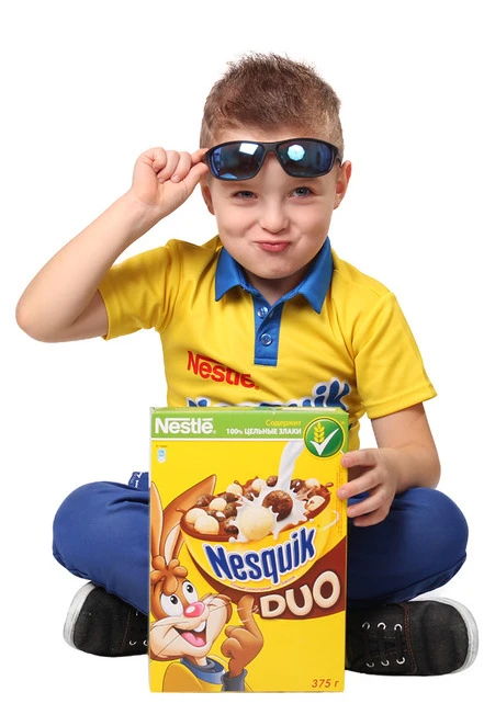 Поло Стар детская из ложной сетки с полной запечаткой "Nesquik"#1