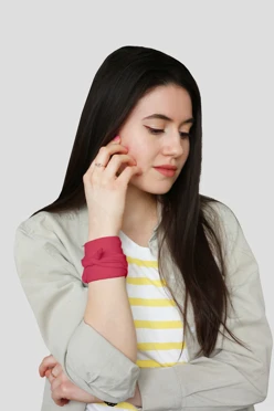 Купить бандану трикотажную взрослую 30х30 см, однотонную розовую