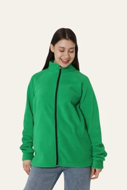 Купить толстовку Каспер флисовую унисекс, однотонную зеленую