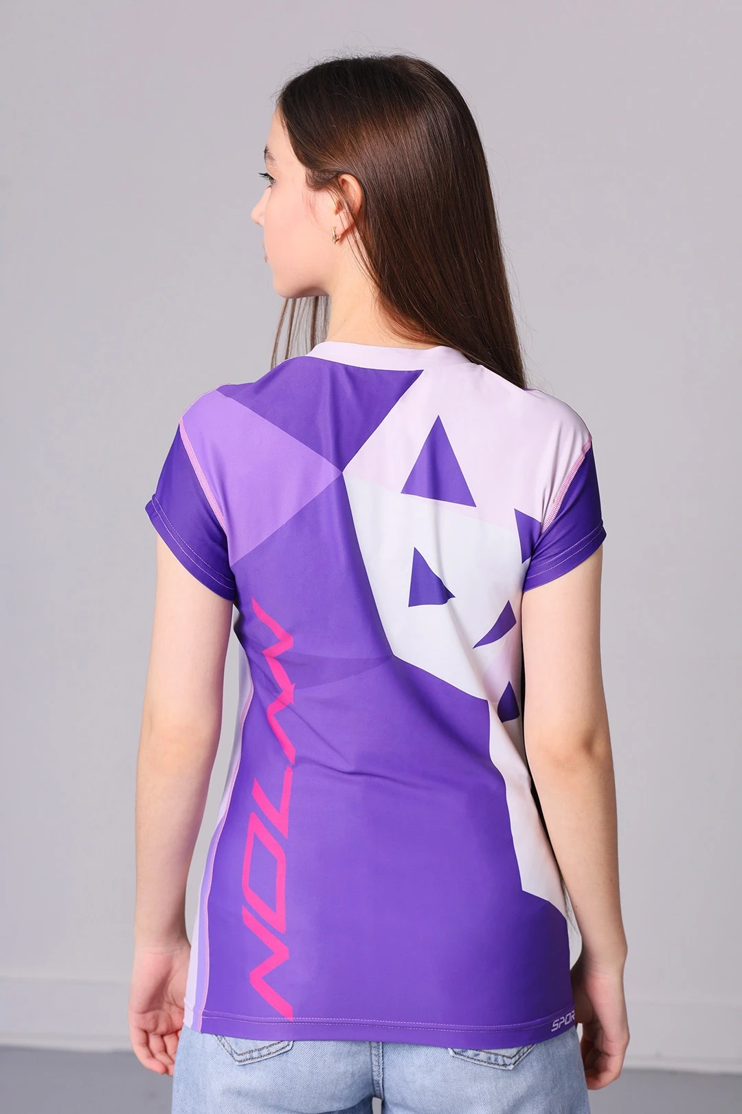 Футболка Нолан женская с полной запечаткой "Purple"#1