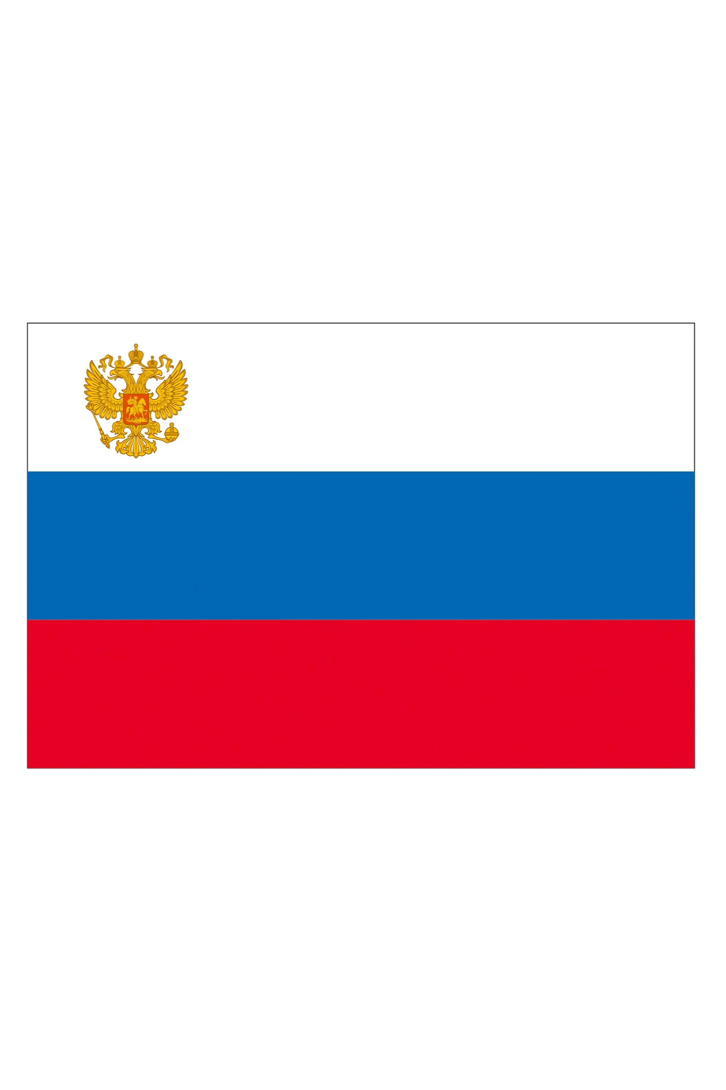Флаг России с гербовым орлом, 90х135 см, шелк#1