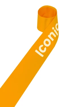 Купить ленту сатин ширина 2,5 см оранжевая, печать белым с одной стороны