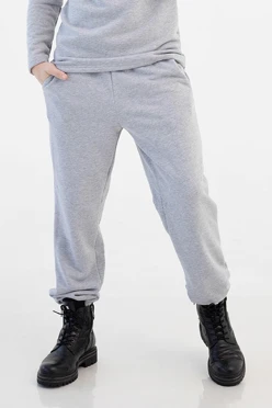 Купить брюки Итан из футера мужские, однотонные меланж