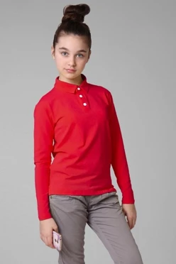 Купить лонгслив поло Декстер Плюс детский красный