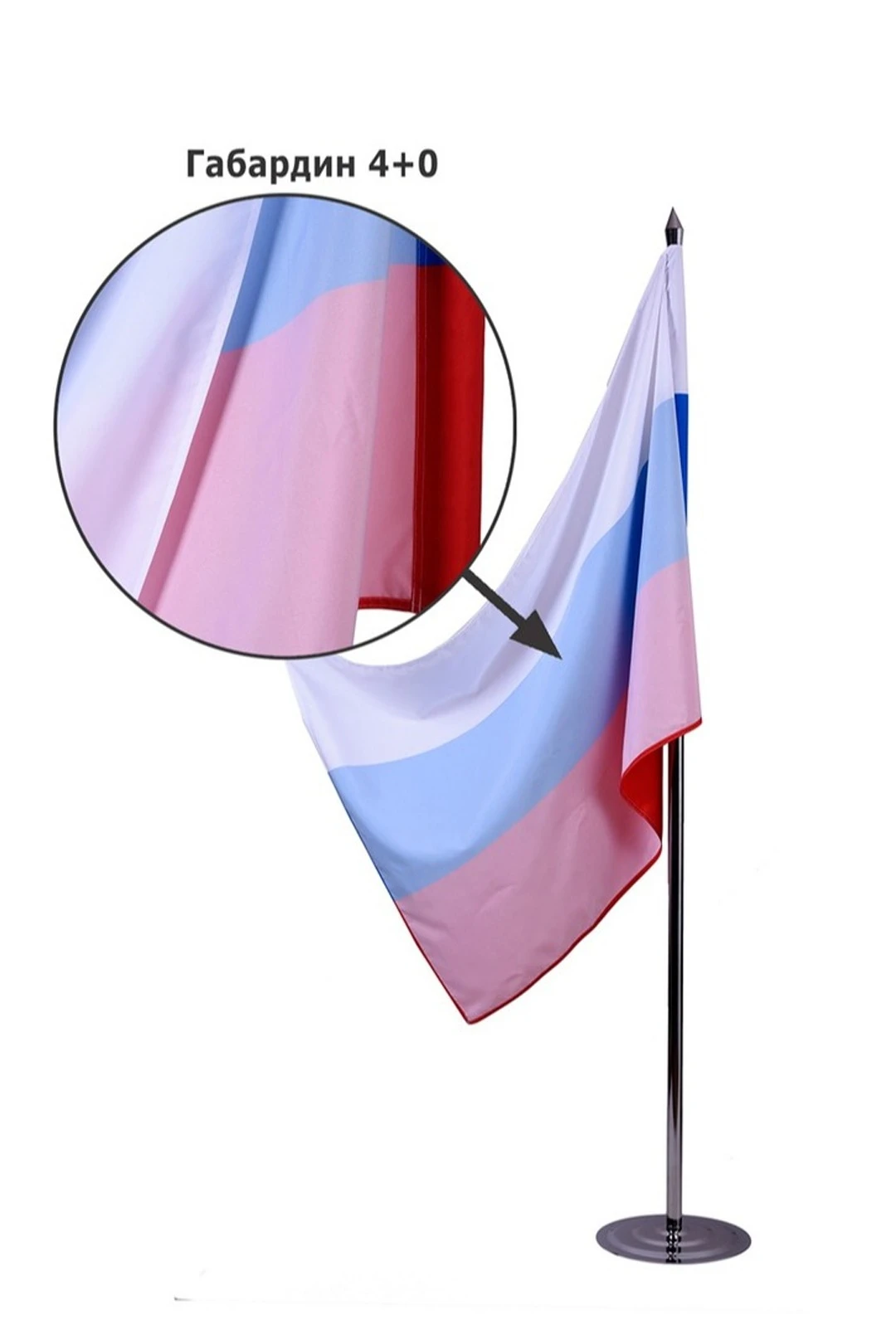 Купить флаг РФ 90х135 см, габардин