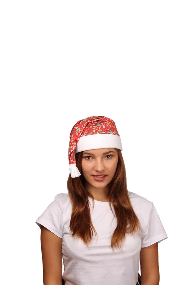 Колпак Новогодний с принтом "Christmas"#3