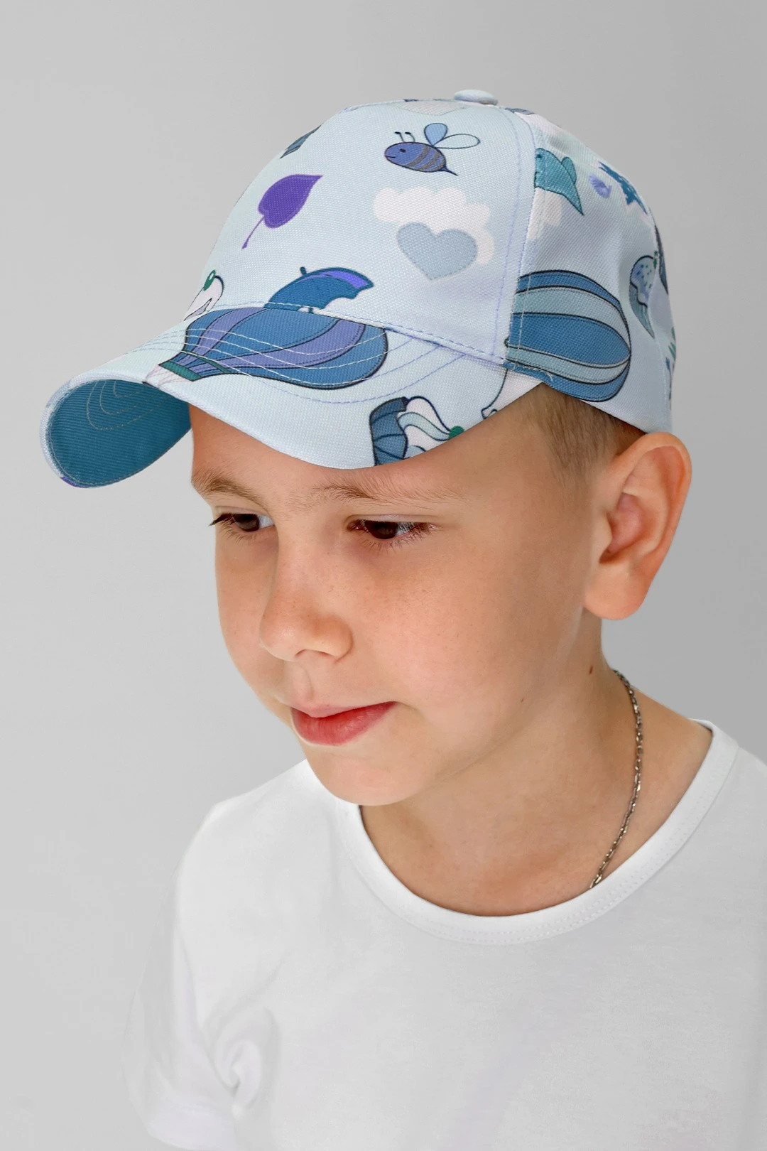 Бейсболка Бауэр детская с полной запечаткой (хлопок) "Sky Breeze"#1