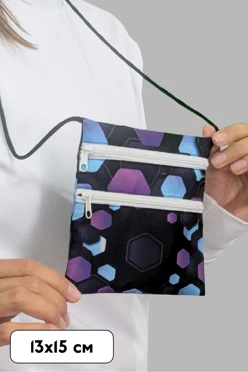 Купить нагрудный кошелек Делси 13х15 см, с полной запечаткой