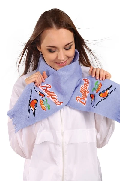 Шарф флисовый однослойный 15х120 см, однотонный "Bulltinch"#3