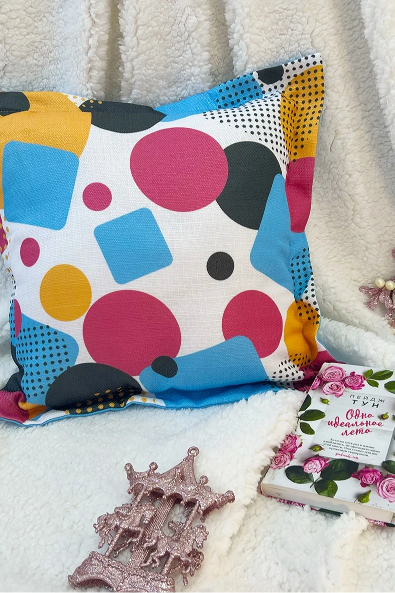 Подушка с бордюром 40х40 см, с полной запечаткой#1