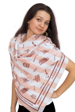 Платок Шанель 100х100 см, с полной запечаткой#2 Платок Шанель 100х100 см, с полной запечаткой#2