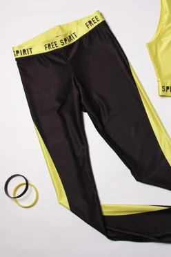 Легинсы женские с узким поясом с принтом "Sport"