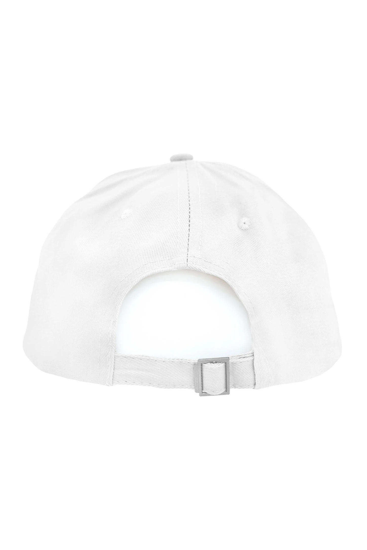 Бейсболка Брент шестиклинка взрослая, однотонная белая (хлопок)#1