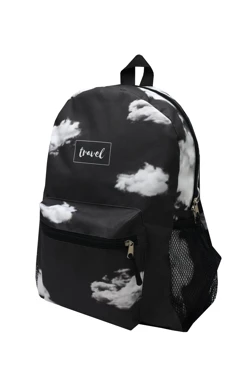 Купить рюкзак Кэрри мягкой формы 41х31х9,5 см, с полной запечаткой "Clouds"