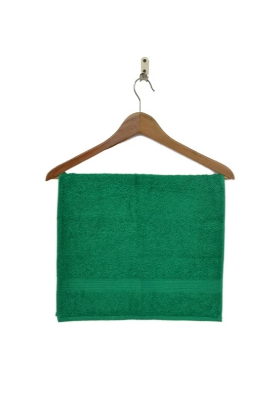 Полотенце махровое 40х70 см (Ituma), однотонное ярко-зелёное#6