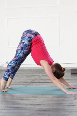 Легинсы женские с широким поясом с принтом "Blue Feathers"#1