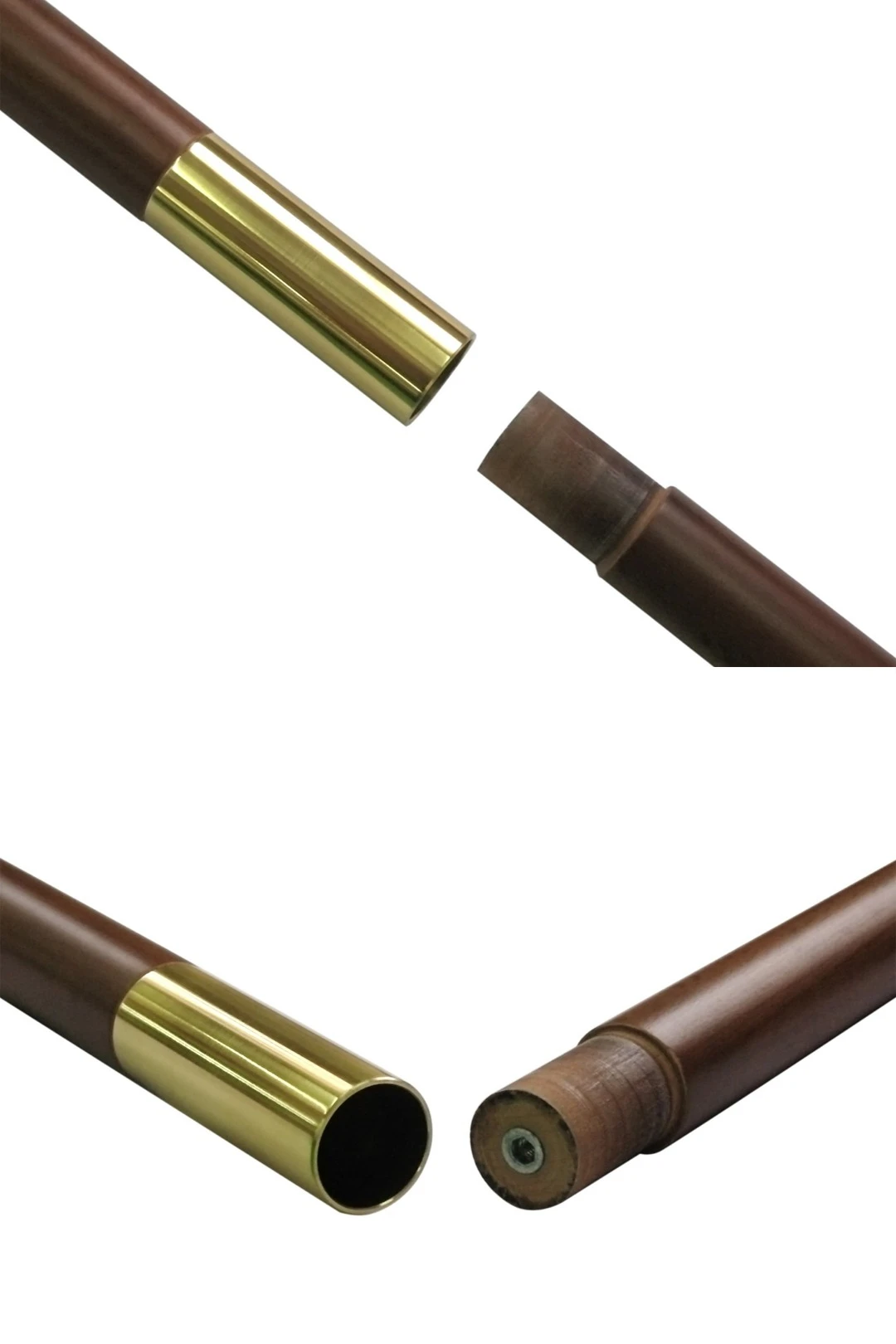 Древко деревянное из бука с латунной гильзой 2,2 м, Ø 35 мм#7