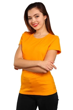 Купить футболку Премиум  женскую жёлтую