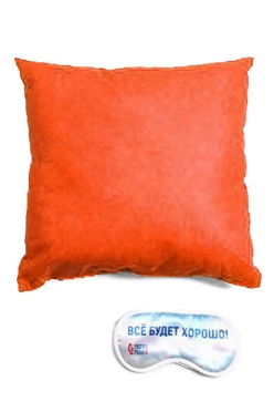 Купить подушку из спанбонда 35х35 см, однотонную оранжевую