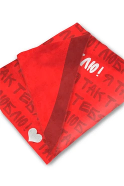 Плед Палитра флисовый 150х170 см, с принтом "I love you so much"#2