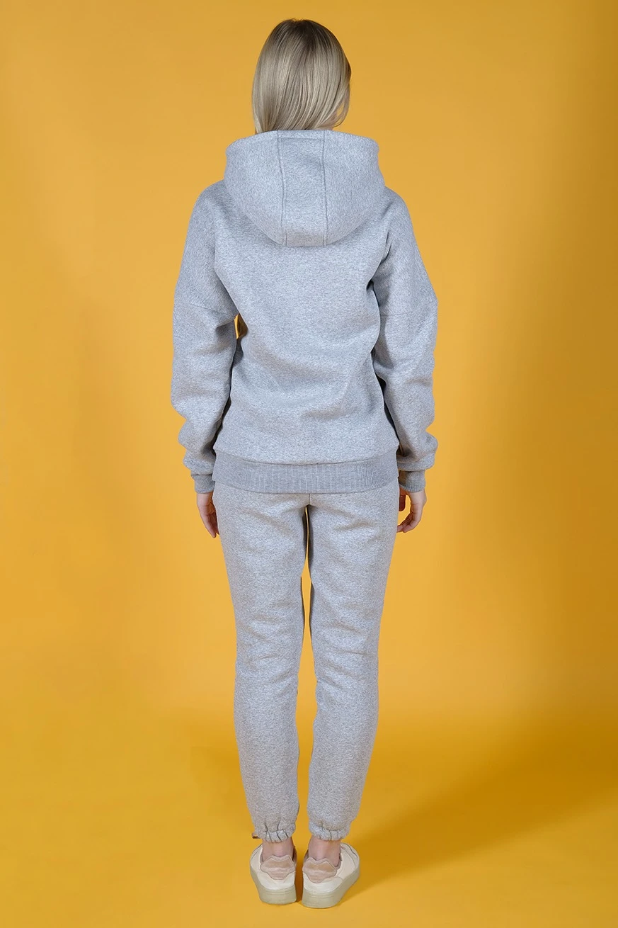 Купить спортивный костюм Лофт из футера женский, однотонный меланж