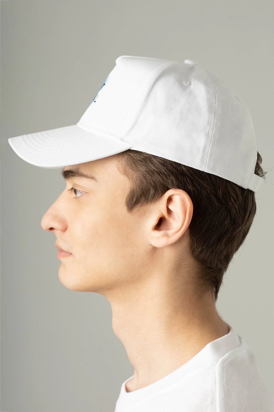 Бейсболка Актив пятиклинка взрослая, однотонная белая (хлопок)#3 Бейсболка Актив пятиклинка взрослая, однотонная белая (хлопок)#3