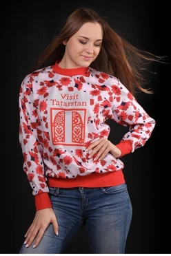 Купить свитшот унисекс "Visit Tatarstan" с полной запечаткой
