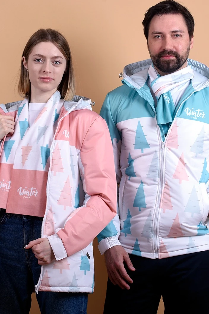 Куртка Норд с капюшоном на синтепоне унисекс, с полной запечаткой#1