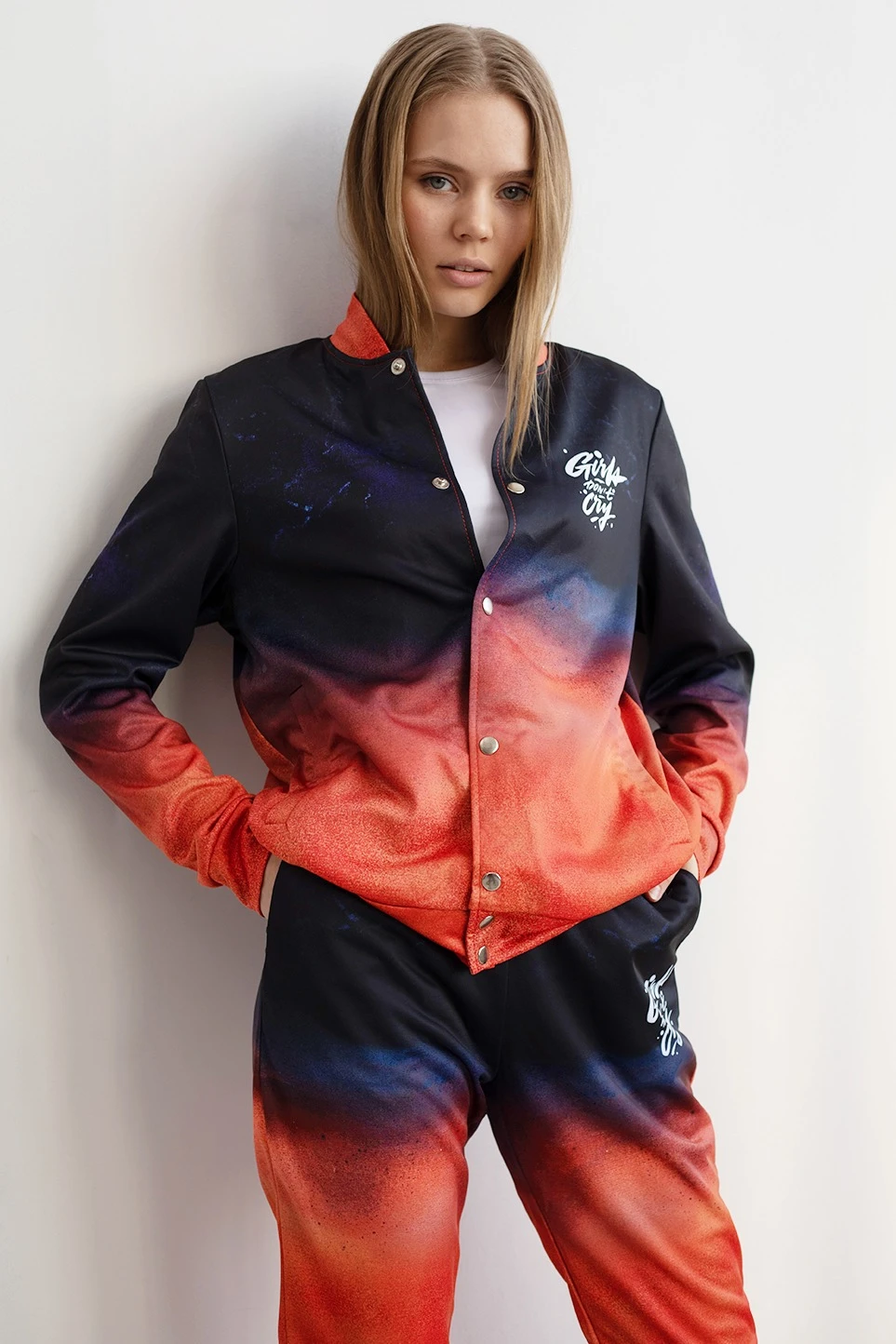 Спортивный костюм Кэнди женский с полной запечаткой "Girls don't cry"#2