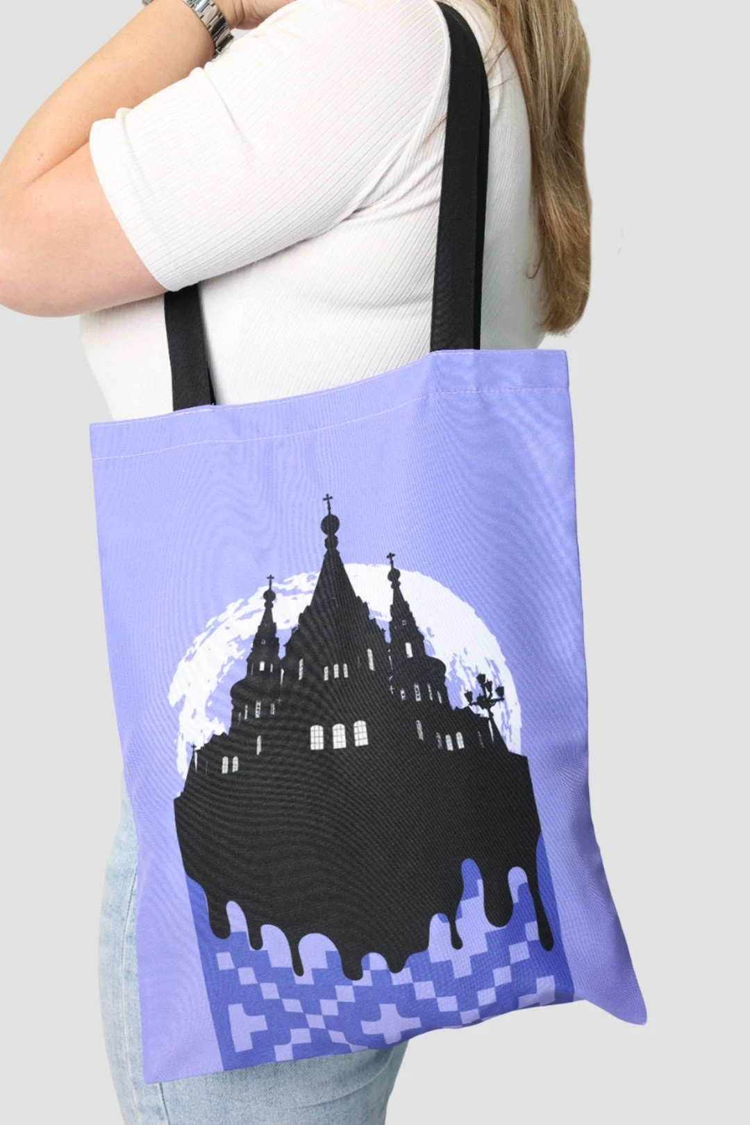 Купить сумку Лайт из габардина 30х40 см, с принтом "Cathedral"