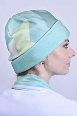 Шапка Лофт флисовая двухслойная взрослая, с полной запечаткой "Jackson"#2