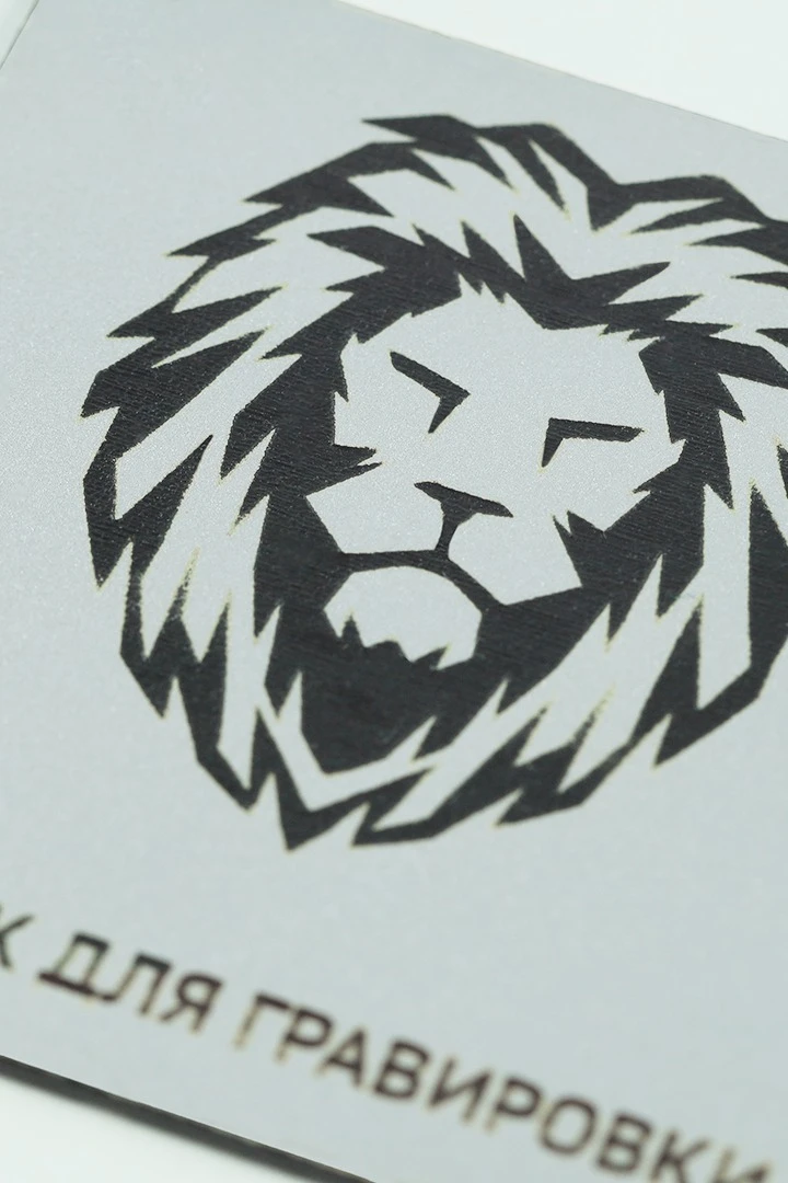 Пластик двухслойный матовый 300х600 мм 1,5 мм, серебро/черный#2