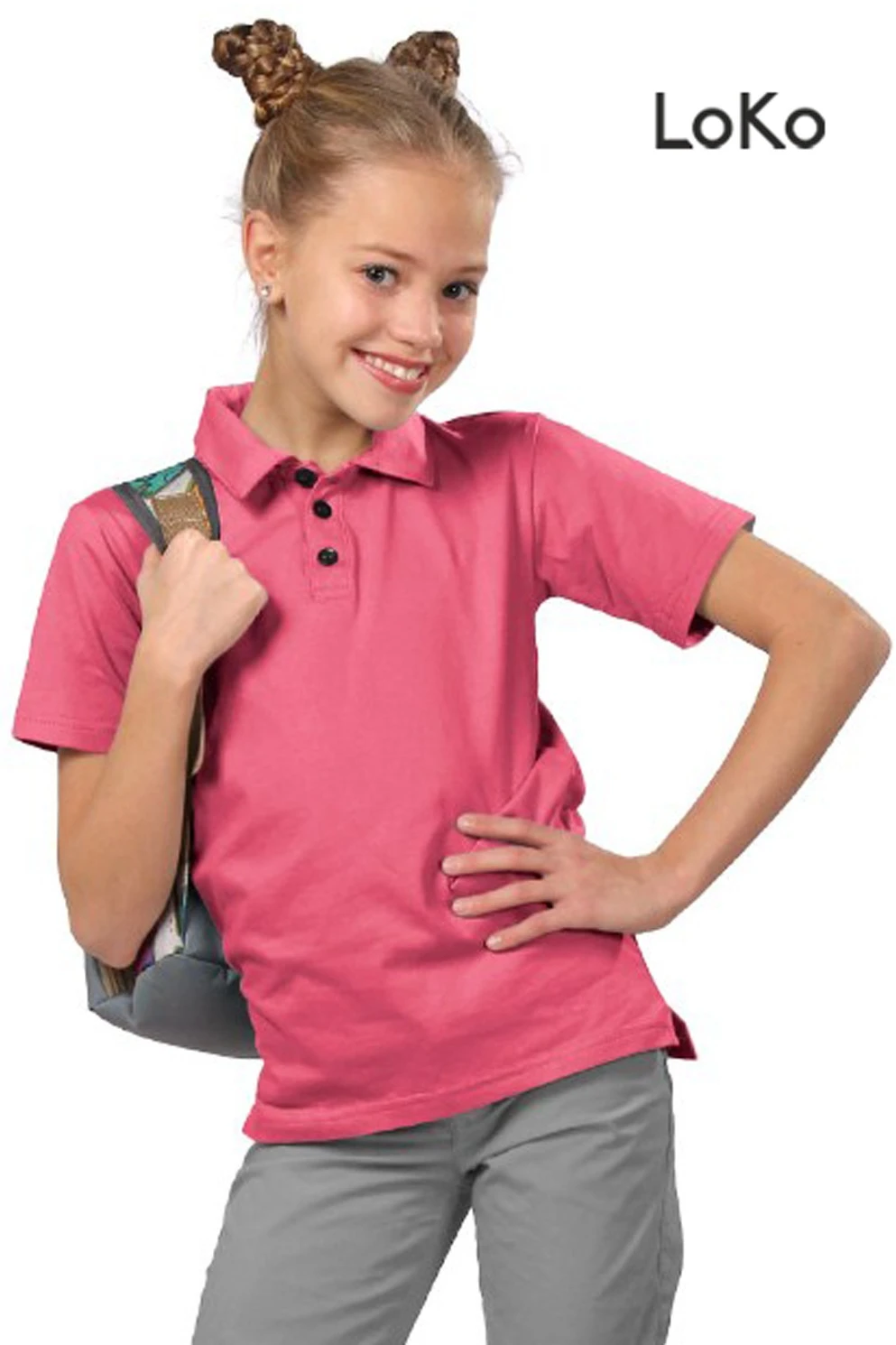 Поло Декстер детская однотонная (хлопок)#1