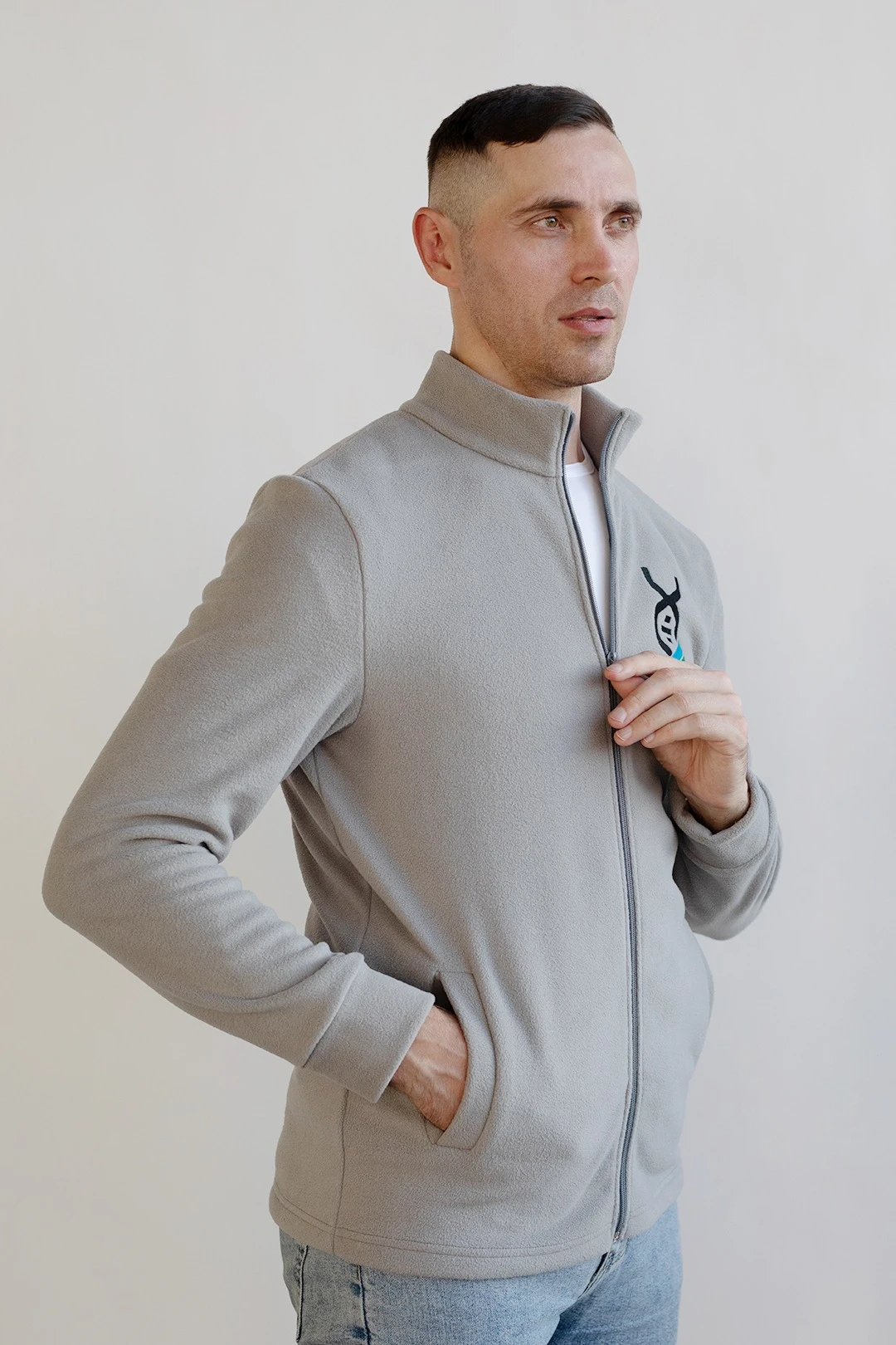 Толстовка Харисон флисовая без капюшона унисекс, однотонная "Color Market"#3